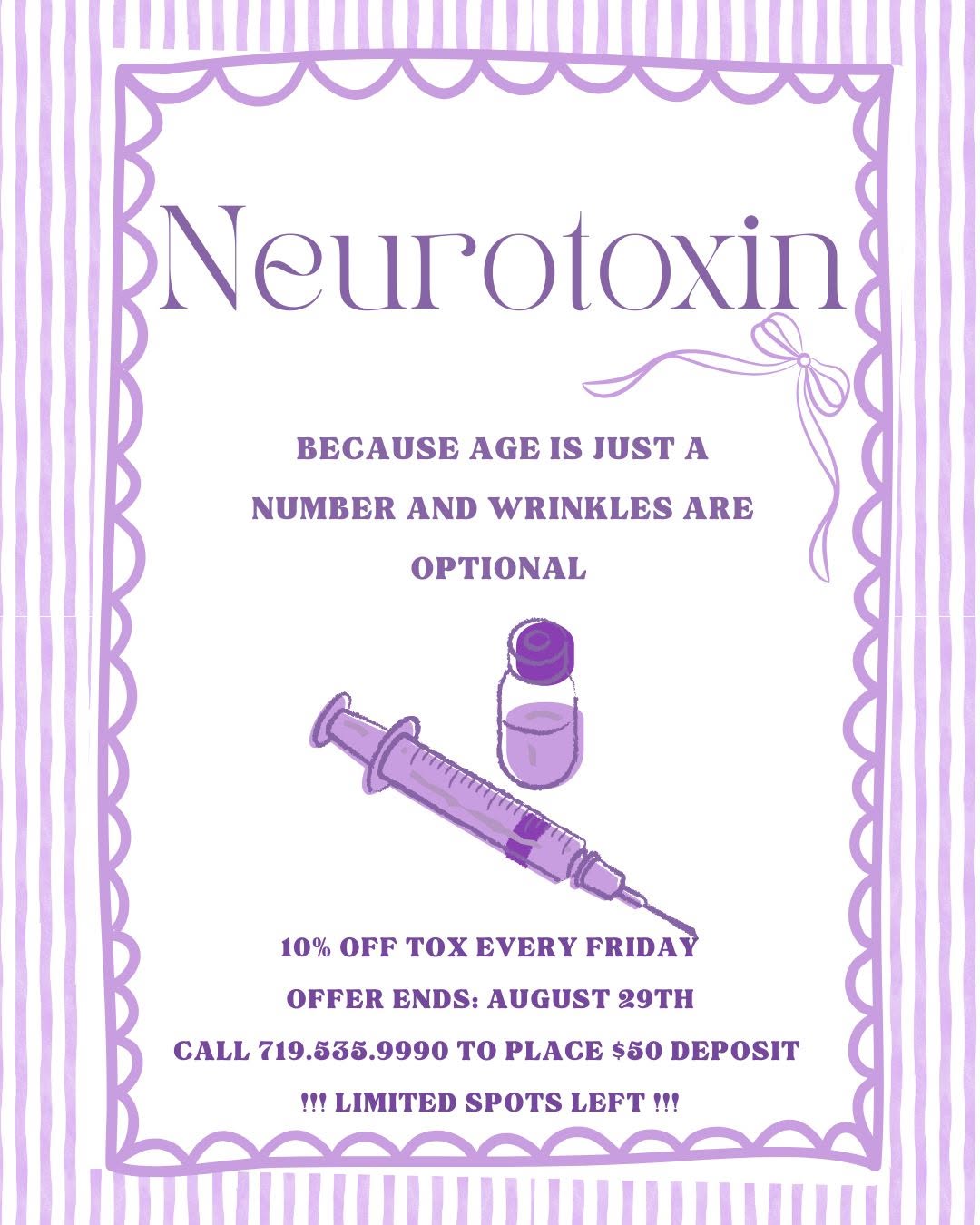Instagram post by Dr. Krishna Dash: ✨ Smooth Fridays are here! ✨ Get 10% off Neurotoxin every Friday — limited spots available! 💉 Reserve yours with a $50 deposit (applied to …