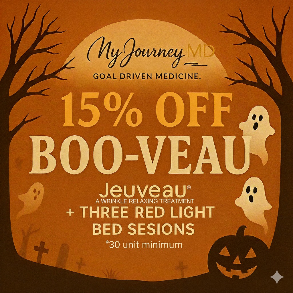 Instagram post by Dr. Kristen B. Williams: 👻 Say Boo! to wrinkles and hello to radiant, youthful skin! 💫 Treat yourself this spooky season with 15% OFF Jeuveau (Boo-veau) — plus 3 F…