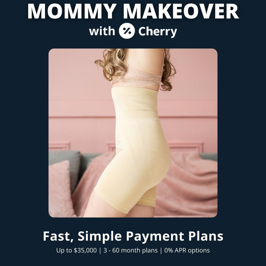 Instagram post by Dr. Kristi Sumpter, DO: Explore financing plans with Cherry! Find one to fit your budget. For your Mommy Makeover, Tummy Tuck, Breast Implant Removal or any of the …