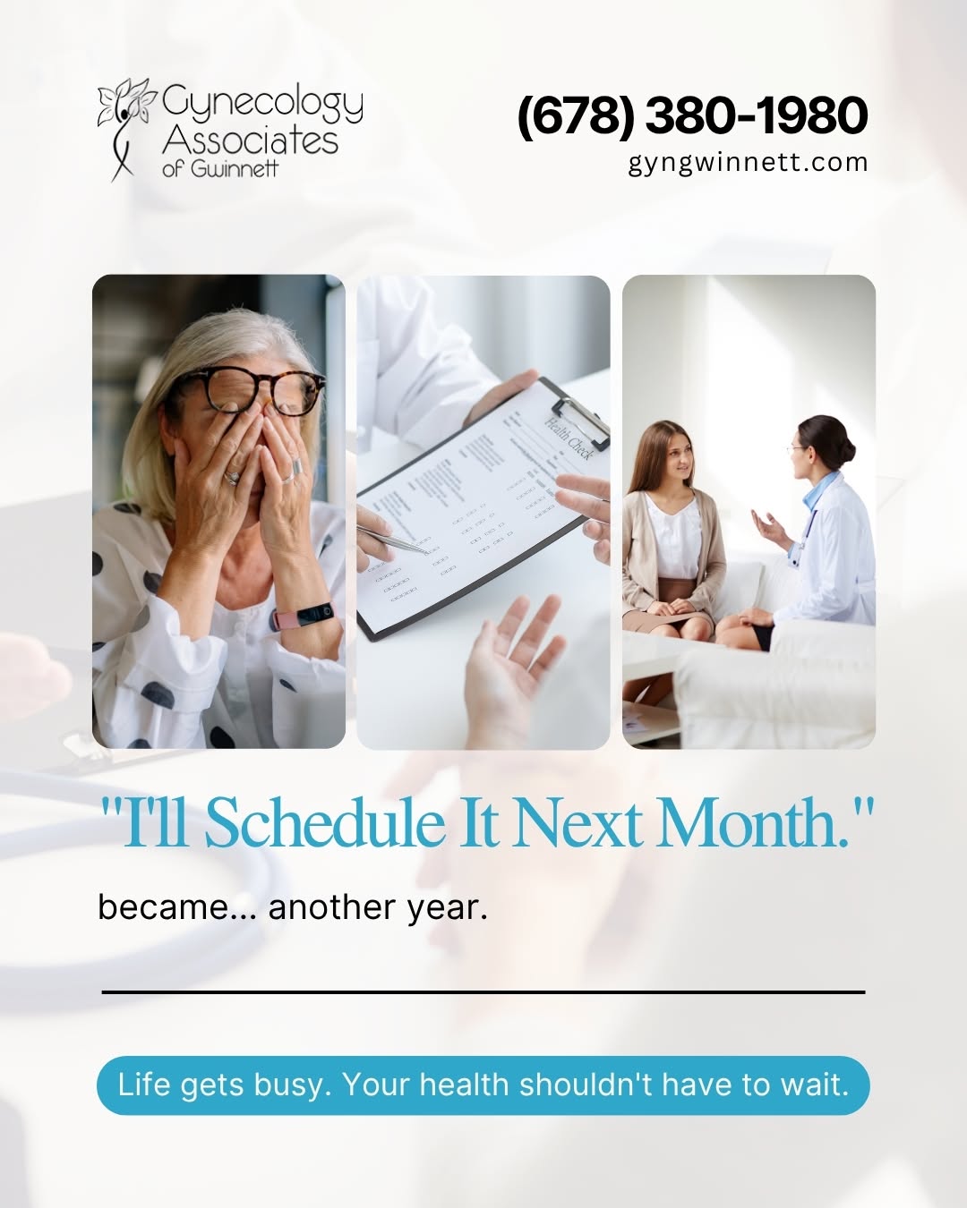 Instagram post by Dr. Kristine Gould: There's always something more urgent. 💼 Work. 👨‍👩‍👧 Family. 🛒 Errands. 📋 Responsibilities. Somewhere along the way, your appointment q…
