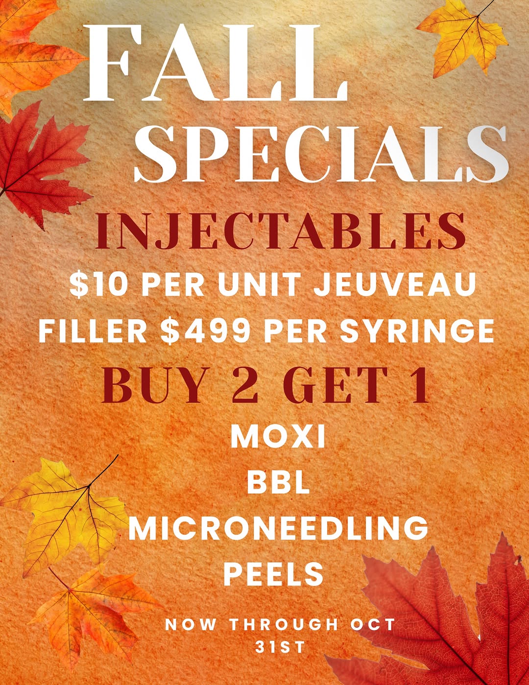 Instagram post by Dr. Kurtis Martin: It's Laser Season 🕶️ Book with our new Fall Specials and SAVE Call us at (513) 469-0300 to schedule!