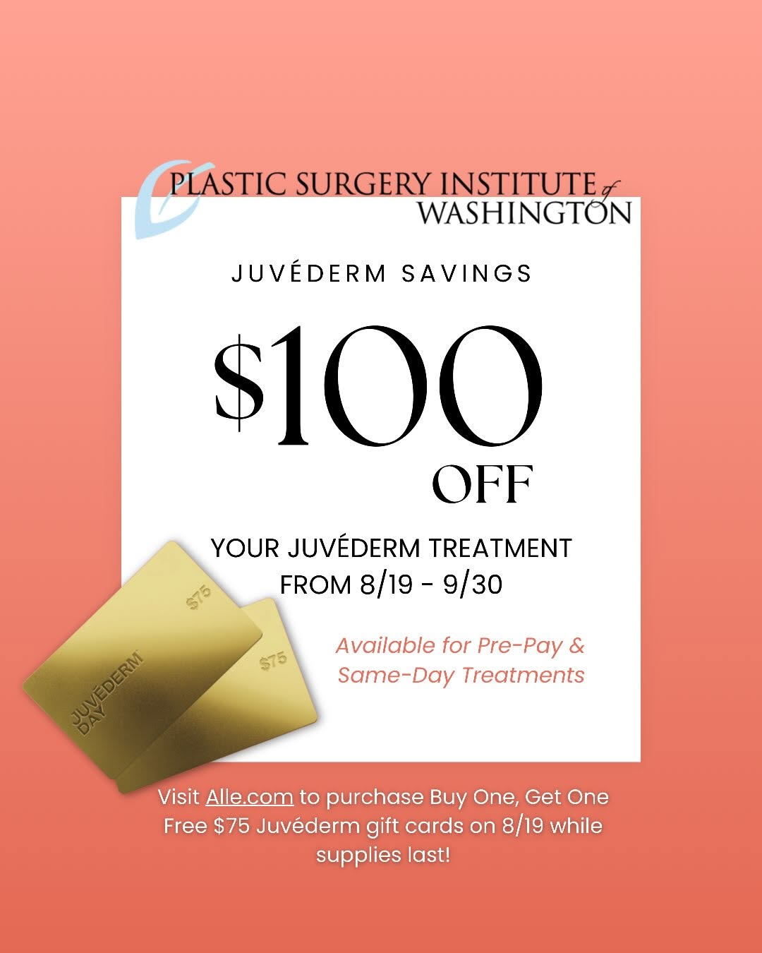 Instagram post by Dr. Kwasi Debra: ✨Juvéderm Day is almost here!✨ 👈 Swipe to see exactly how you can stack your offers: Up to $255 in Juvéderm savings! 🎉Buy One, Get One Fre…