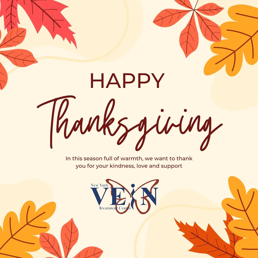 Instagram post by Dr. L. Mark Khitin: Grateful hearts and healthy veins - wishing all our wonderful patients a Happy Thanksgiving! 🍁 #health #vein #veins #medicalclinic #thanksg…