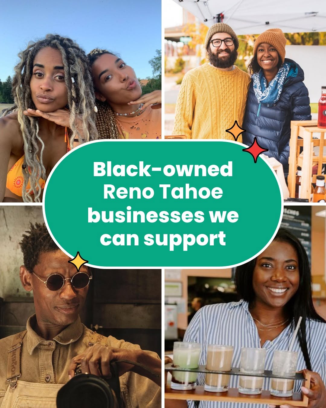 Instagram post by Dr. LaDawn Talbott: This Black History Month, we're highlighting Black-owned businesses across @RenoTahoe. From food and retail to services and more, these busi…