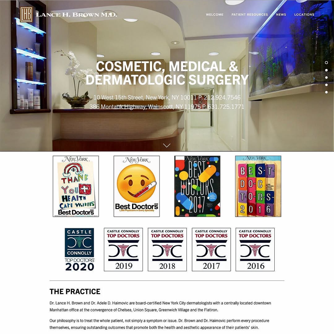 Instagram post by Dr. Lance H. Brown: Lance H. Brown, M.D. is pleased to announce the launch of his new website: www.drlancebrown.com. The site features a streamlined design, imp…