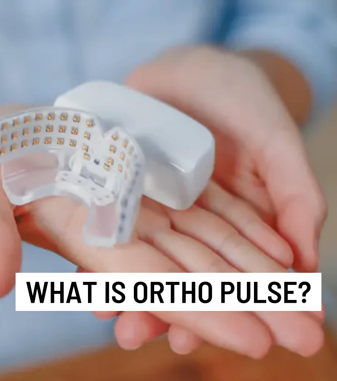 Instagram post by Dr. Laura Torrado: - Get done with aligners FASTER! OrthoPulse can cut treatment time down by 50%!