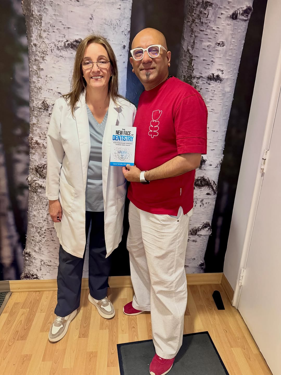 Instagram post by Dr. Laura Torrado: Got a visit from Dr. Raj today! #neuromuscular #neuromusculardentistry #tmd #sleep #sleepapnea