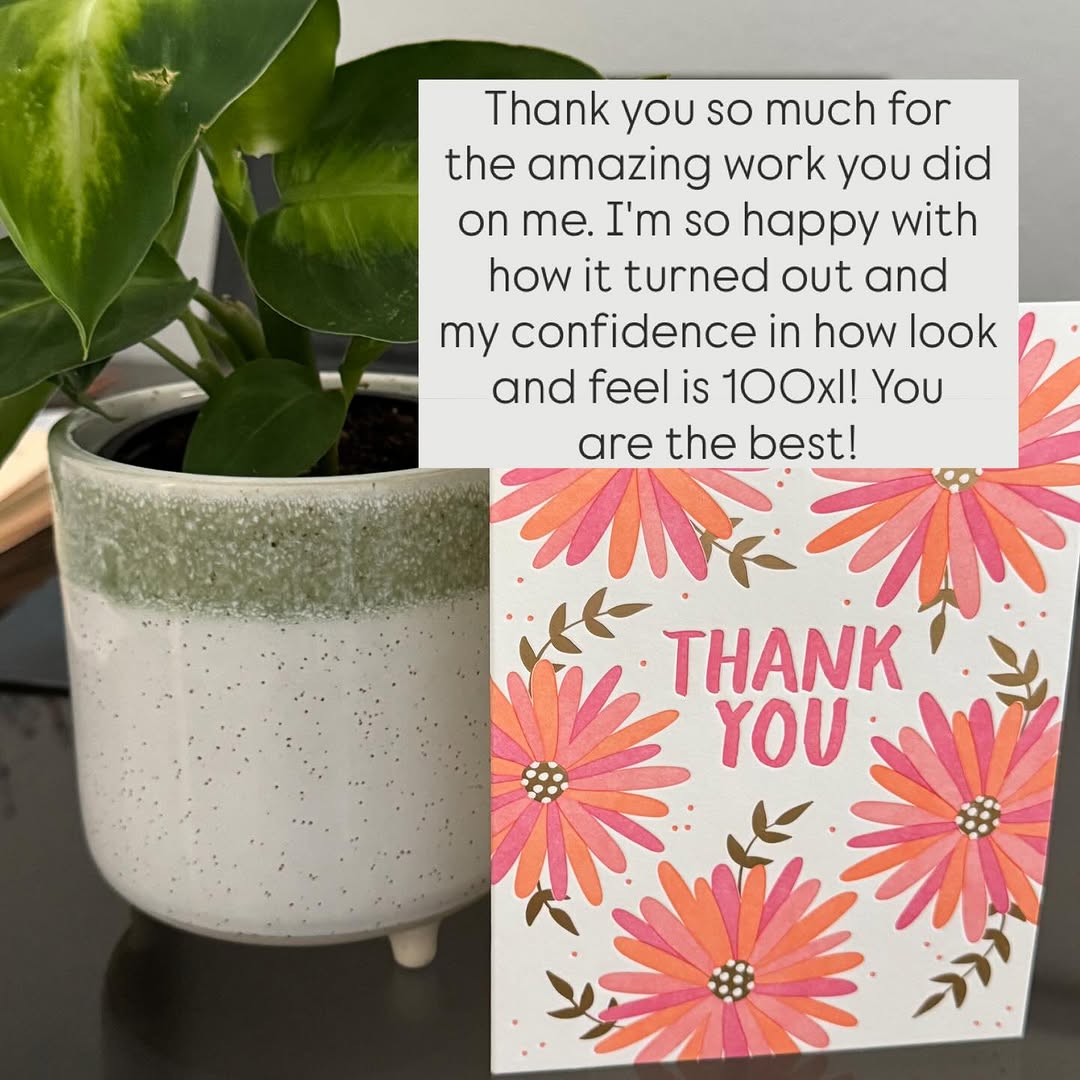 Instagram post by Dr. Lauren Greenberg: Love my job. Feeling confident is just the best. ♥️♥️♥️ #happypatient #lovemyjob #plasticsurgery #laurengreenbergmd #greenbergplasticsurgery…
