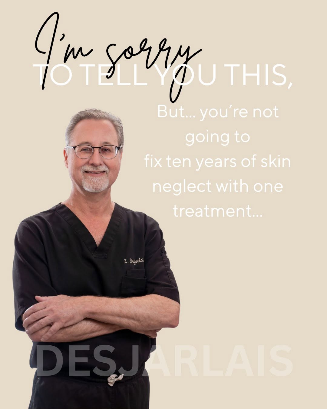 Instagram post by Dr. Lawrence Desjarlais: I would assume you want Dr. Desjarlais to keep it real with you on how to maintain healthy skin, right? Then here it is! #MedSpa #AdrianMI