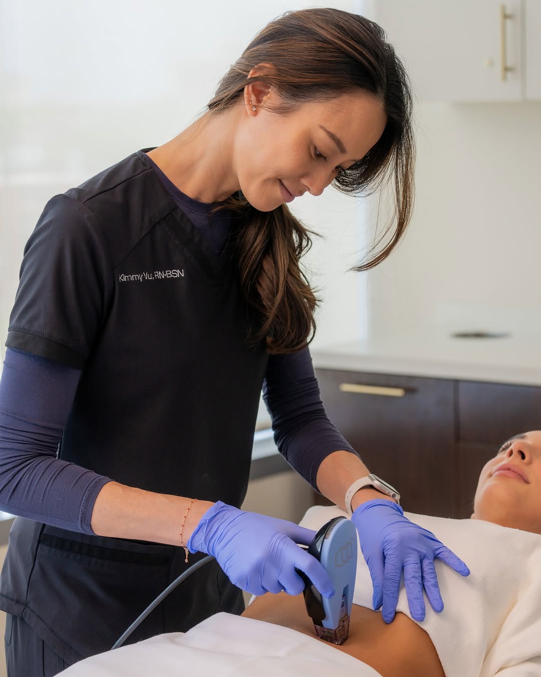 Instagram post by Dr. Lawrence Iteld: Say hello to a slimmer, smoother you! #Morpheus8BurstDeep uses advanced BURST technology to tighten skin, reduce fat, and remodel collagen. …