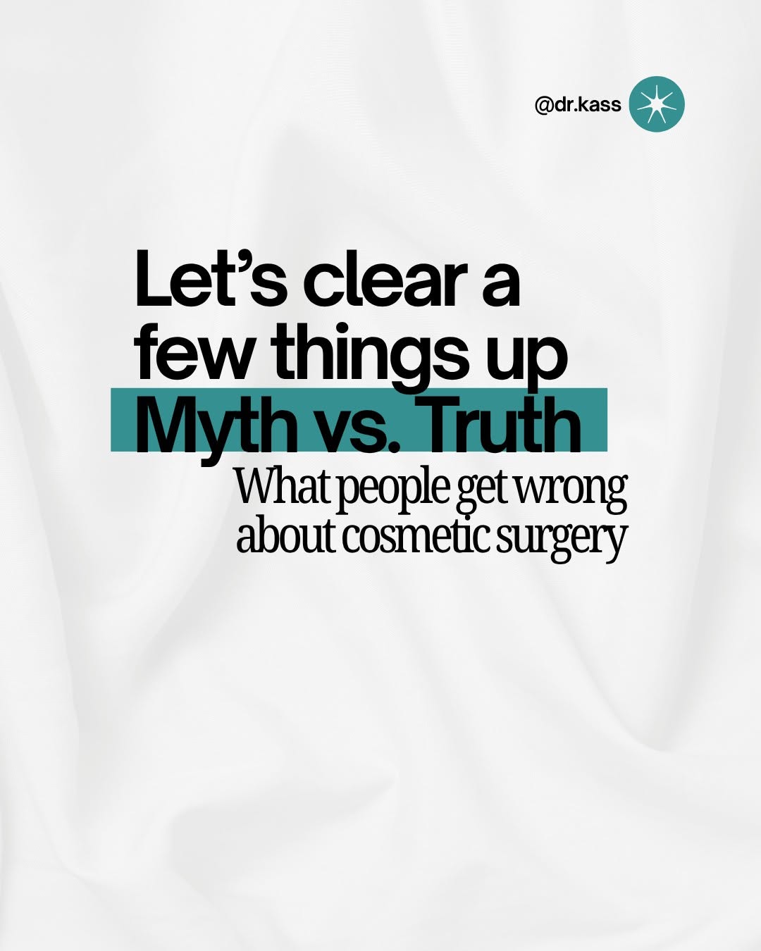 Instagram post by Dr. Lawrence Kass: # 4 might surprise you.. . . Swipe through to see what people think they know about cosmetic surgery. . . Curious about your own myth-bustin…