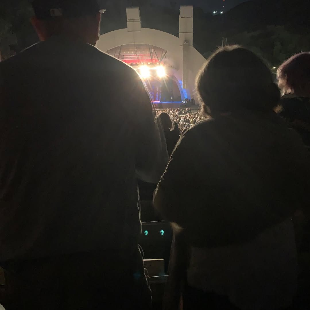Instagram post by Dr. Lawrence M. Koplin: Van Morrison at the Hollywood Bowl. The dancing-blocking-people-in-front-of-me streak continues!!! #okoplin #vanmorrison #hollywoodbowl @kel…