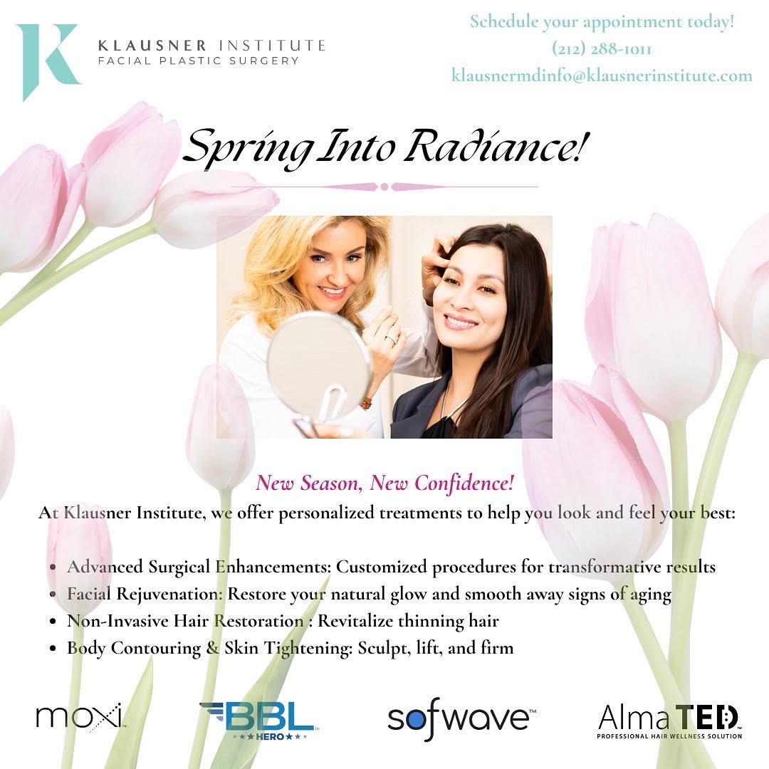 Instagram post by Dr. Lee Ann M. Klausner: 🌷 Step into spring feeling your best with personalized treatments at Klausner Institute. Call or email us to schedule an appointment today!…