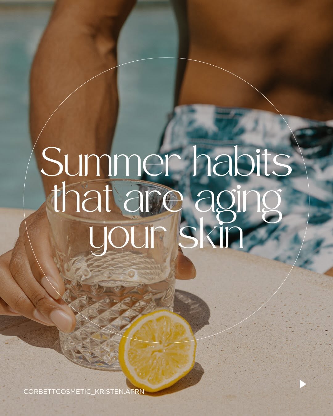 Instagram post by Dr. Lee E. Corbett: Summer skin care isn’t optional—it’s essential. ☀️ Long days in the sun, skipping SPF, over-exfoliating, using the wrong products, and not s…