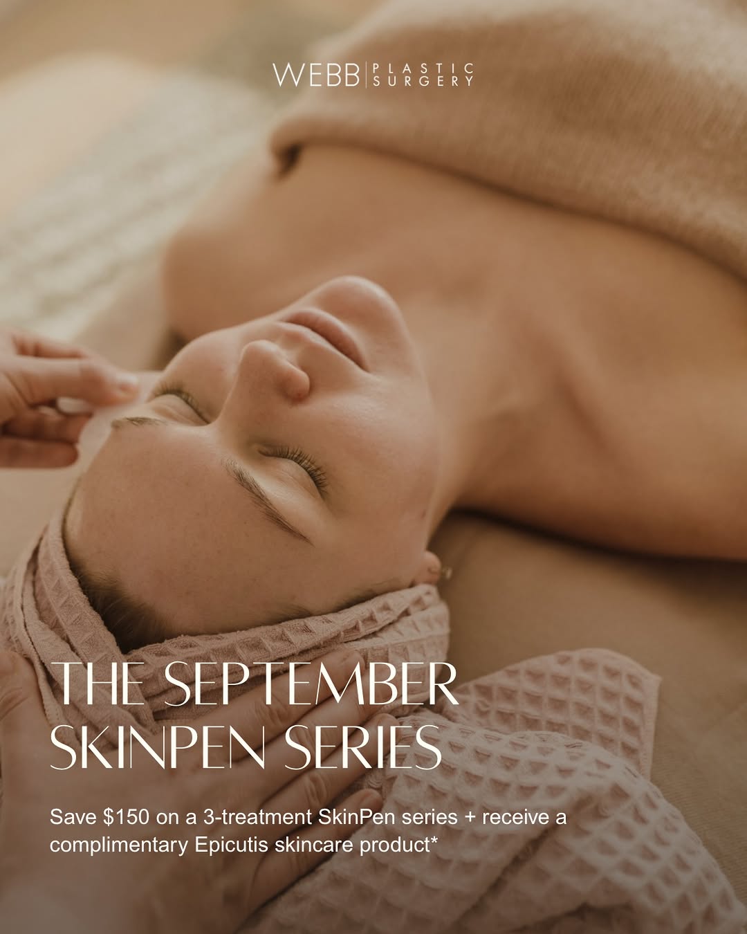 Instagram post by Dr. Leland Webb: The September SkinPen Series 🍂 Save $150 on a 3-treatment SkinPen® series + receive a complimentary Epicutis® skincare product. September o…