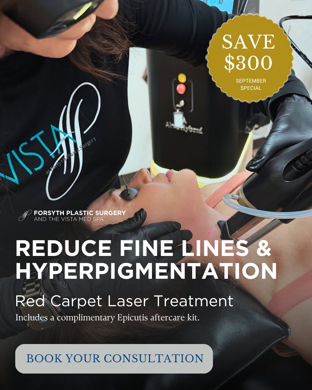 Instagram post by Dr. Leslie G. Branch: Summer was good to you. Your skin? Not so much. ☀️ The Red Carpet Laser Treatment at Forsyth Plastic Surgery in Winston-Salem is on special …