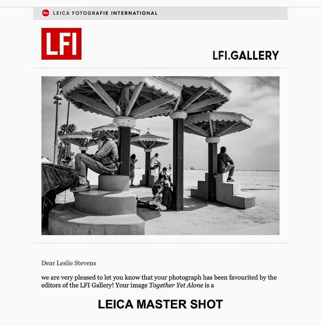Instagram post by Dr. Leslie H. Stevens: #Thankyou @leica_fotografie_international Editorial Team for the honor. In my professional life the results are not subjective - my ‘art’ mu…