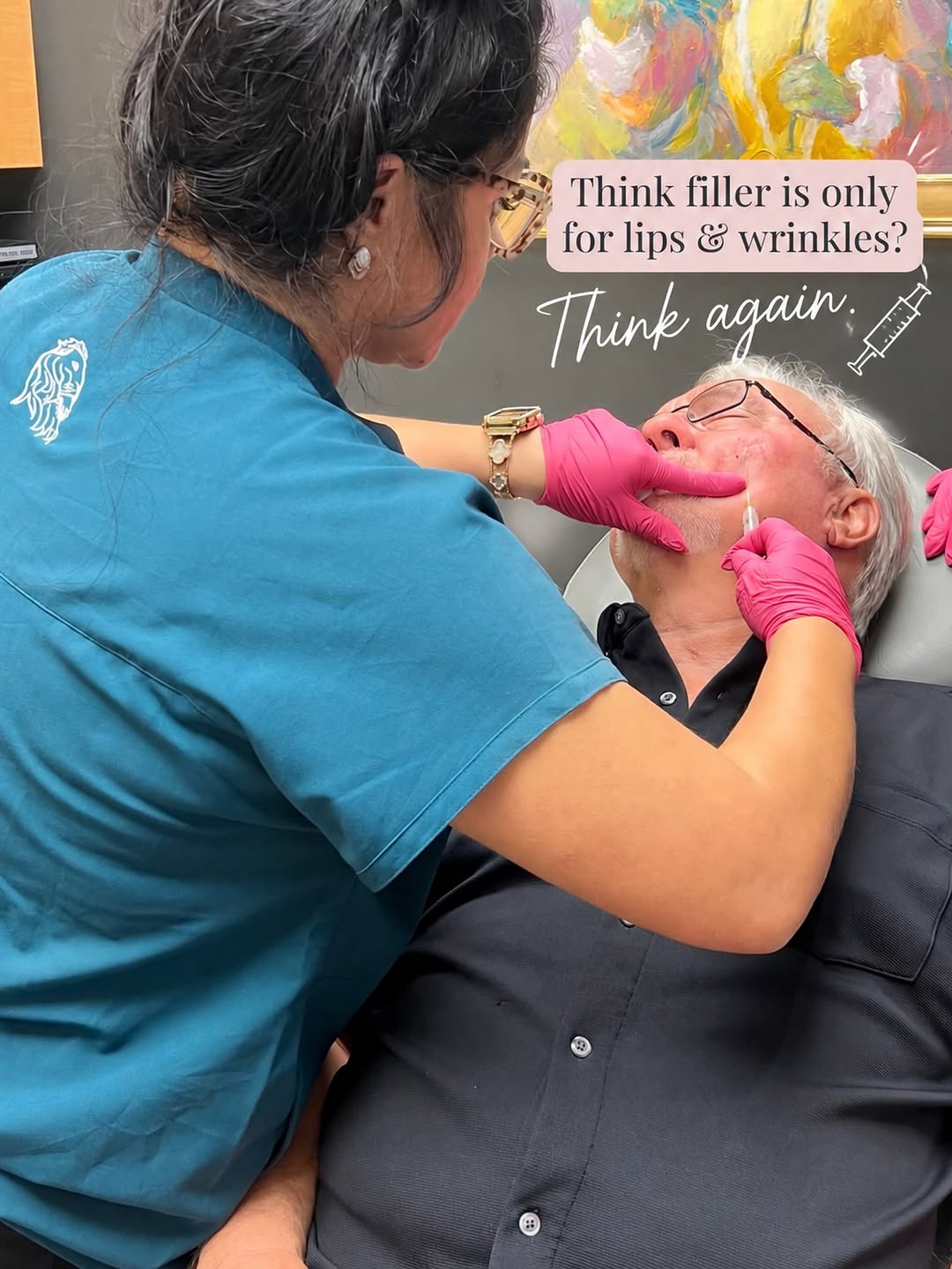Instagram post by Dr. Leslie R. Coker: Filler isn’t always about enhancement. 💉✨ Did you know dermal filler can also be used to restore lost volume and improve the appearance of …