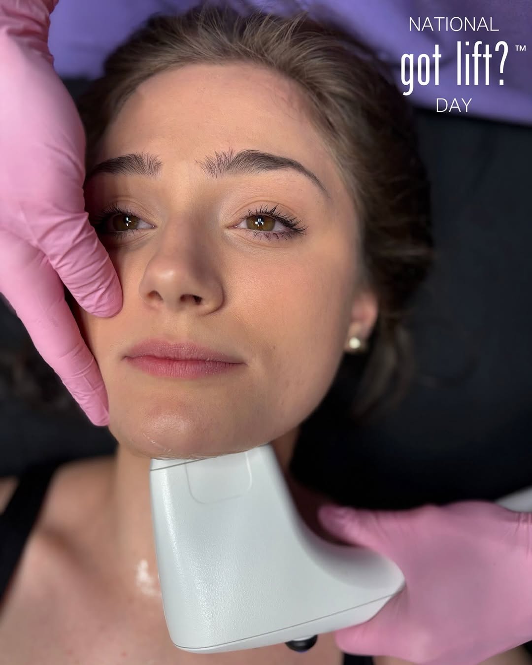 Instagram post by Dr. Linda Cooke: Sofwave improves skin laxity, lifts and tones! Schedule a consult today! @sofwavemed #gotlift #gotliftday2025 #sofwave