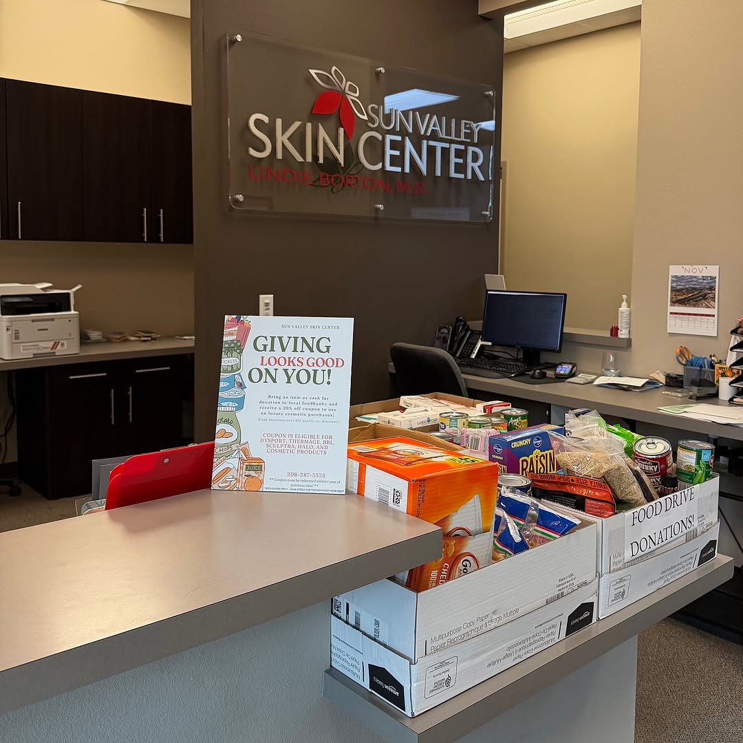 Instagram post by Dr. Lindie Borton: We are THANKFUL for YOU!! Thank you to everyone who participated in our food drive this month! As a friendly reminder our office is closed T…