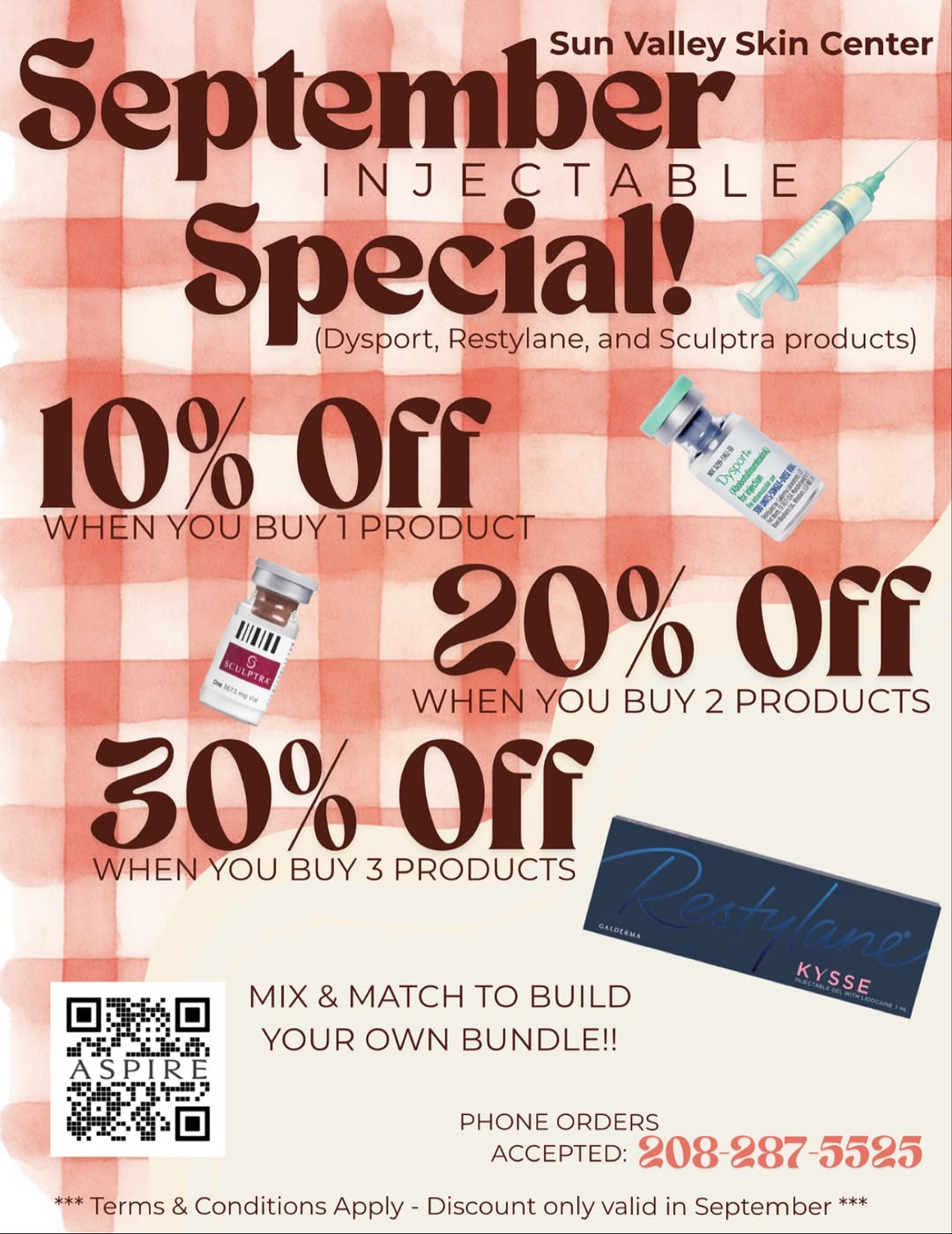 Instagram post by Dr. Lindie Borton: Our September special is still happening! All mont long injectables are on sale + bigger discounts when you bundle! #svscboise #sunvalleyski…