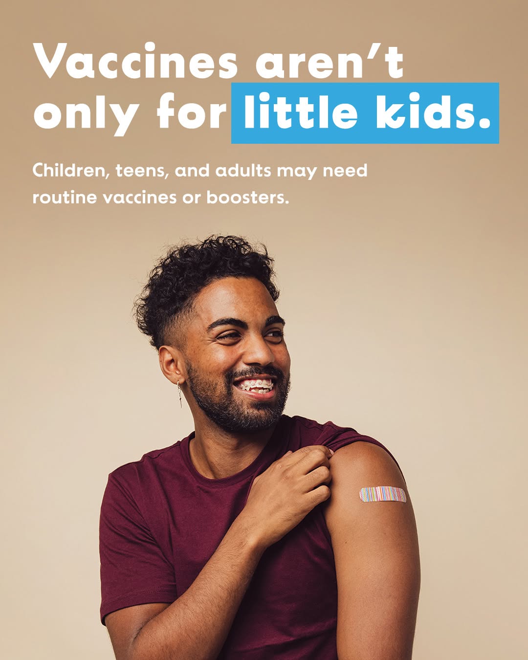 Instagram post by Dr. Lindsay S. Eisler: Vaccination needs change with age, health history, and lifestyle. Check in with your healthcare provider to see whether anyone in your famil…