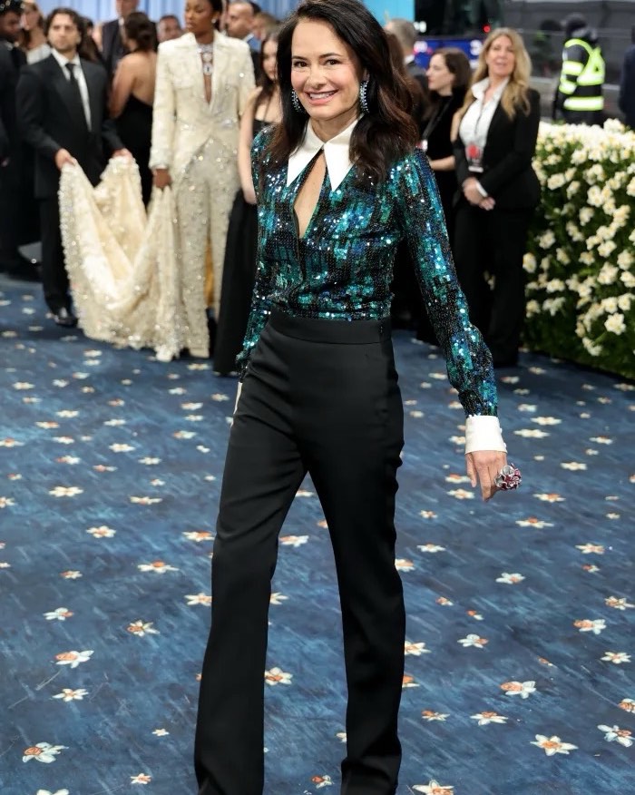 Instagram post by Dr. Lisa Airan: #MetGala2025 just a simple sequined @marcjacobs vintage jumpsuit purchased from the original collection by me ....perfect for #superfine pai…