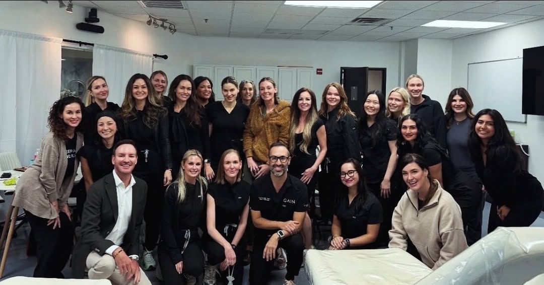 Instagram post by Dr. Lisa M. Jukes: A room full of injector baddies 🤍 Grateful to spend time learning with Dr. Kian Karimi and a room full of incredibly skilled injectors here…