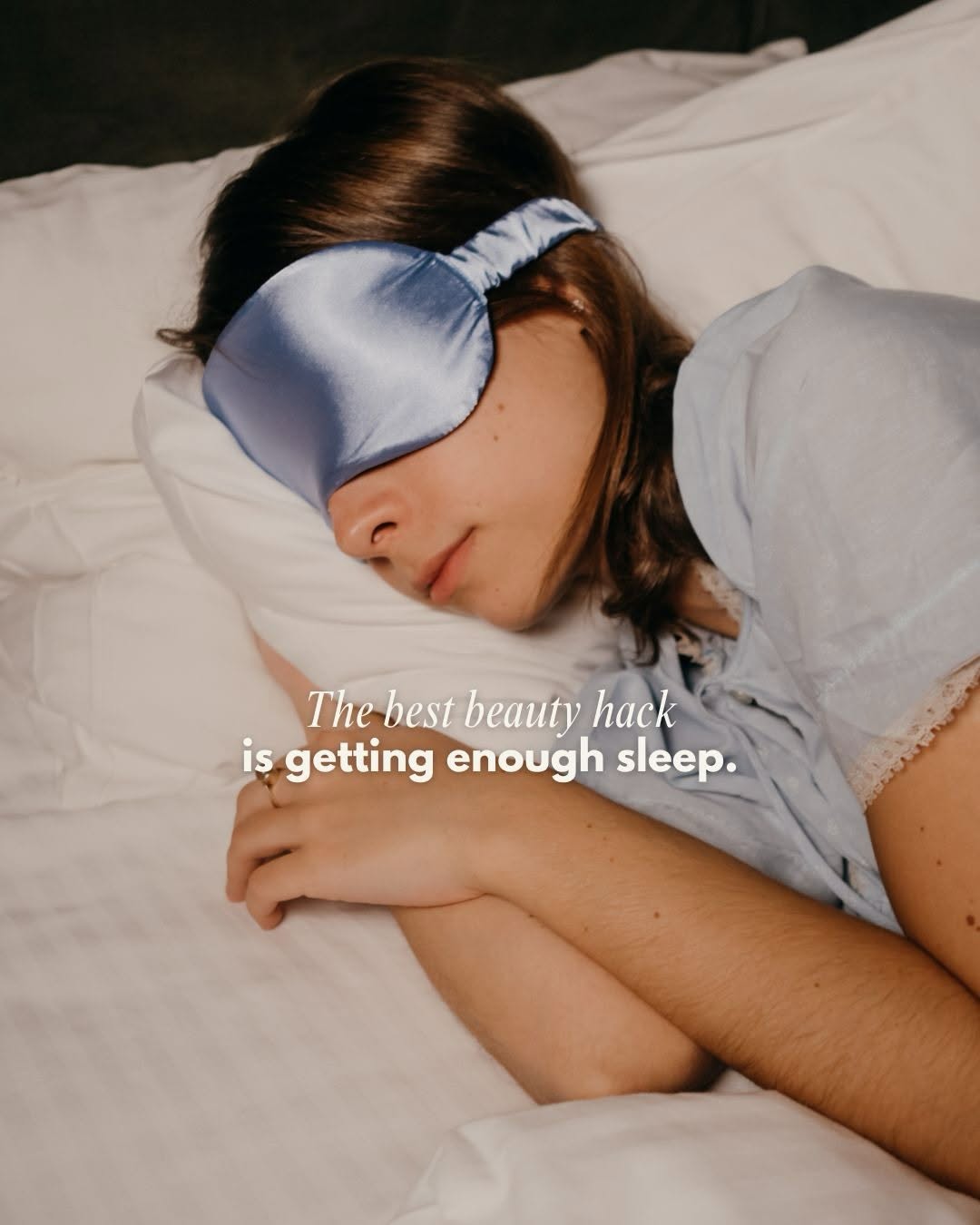 Instagram post by Dr. Lisa Zaleski-Larsen: Your best beauty treatment might be the one you’re doing with your eyes closed. 😴✨ While you sleep, your skin gets a chance to reset, suppo…