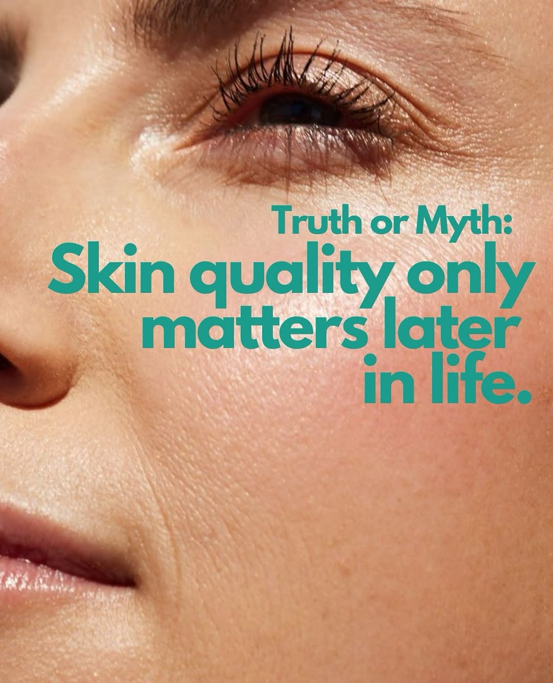 Instagram post by Dr. Lisa Zaleski-Larsen: Your skin can give away more than your age. 👀 Skin quality- its firmness, texture, tone and overall appearance - is one of the visual cues …