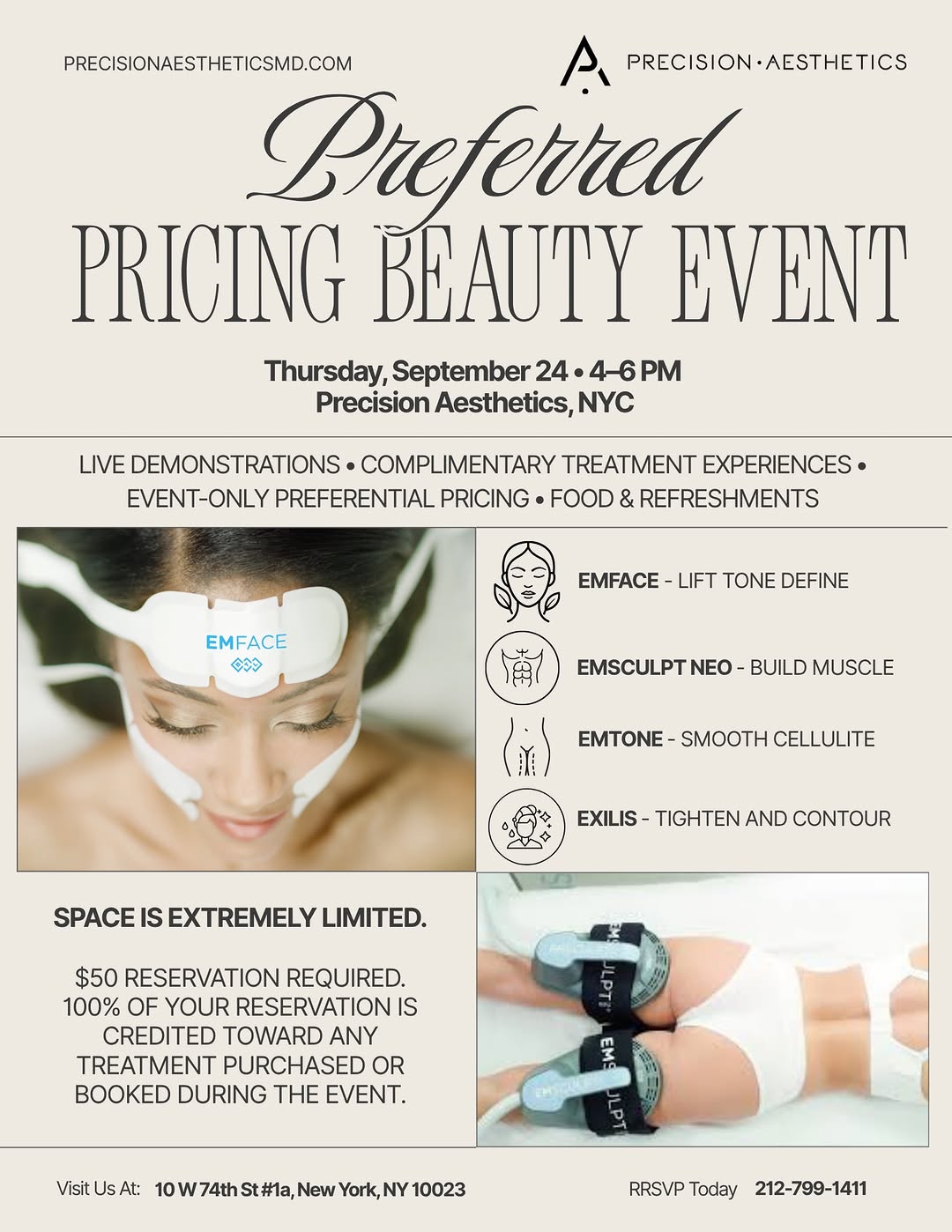 Instagram post by Dr. Lisa Zdinak: **Link In Bio Experience the latest non-surgical aesthetic technologies firsthand with live demos, sample treatments & exclusive event-only …
