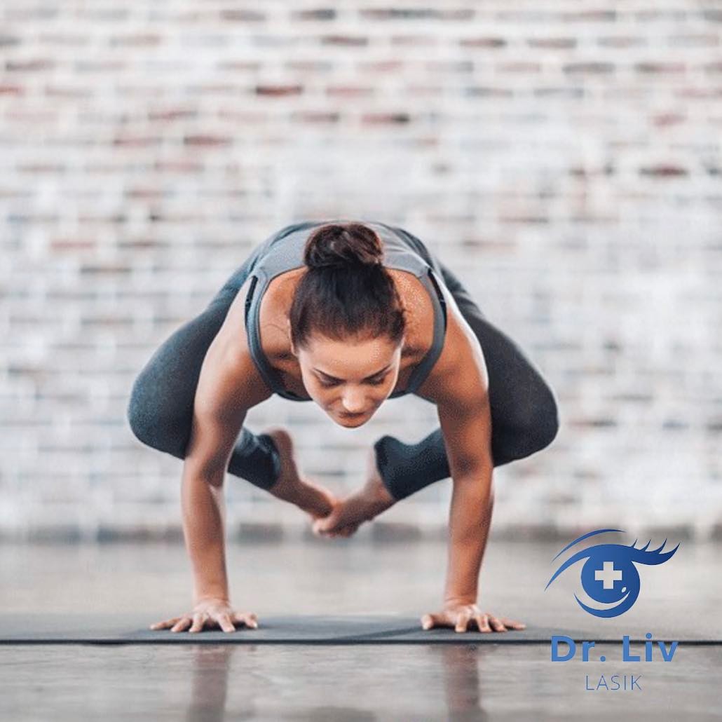 Instagram post by Dr. Liviu Saimovici: Don't let glasses or contacts get in the way of your yoga flow. #LASIK in #Manhattan and #Westchester can provide you with clear vision and …