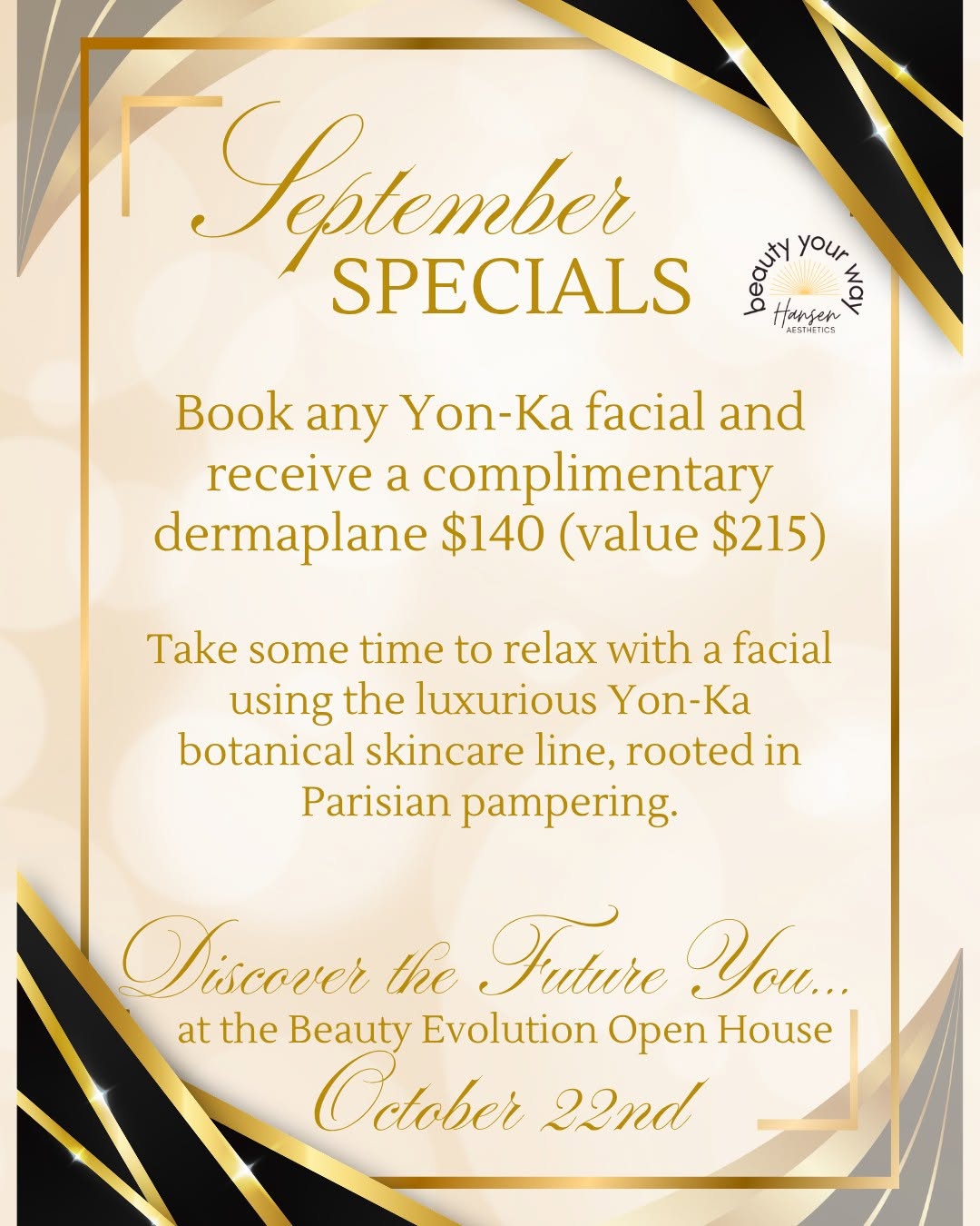Instagram post by Dr. Lori Hansen: FREE DERMAPLANE WITH YONKA FACIAL THIS MONTH! ✨💆♀️ Book now! Call or text: 405-753-9600
