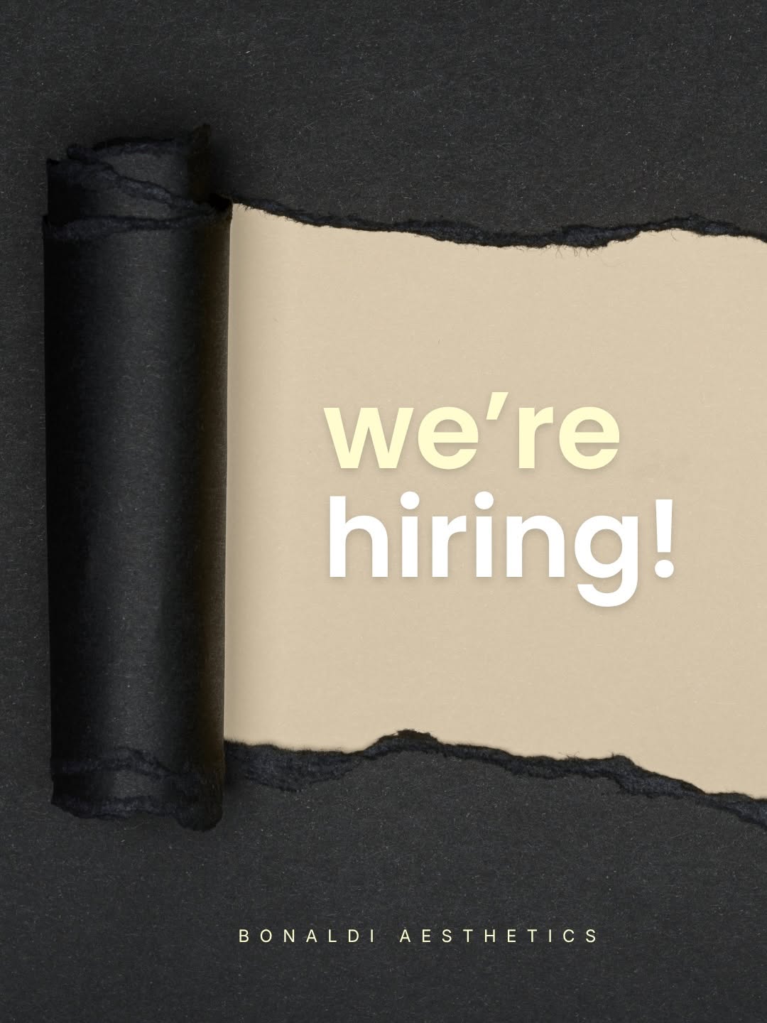 Instagram post by Dr. Louis Bonaldi: Looking for a job? • We’re hiring a full time front desk administrative assistant! Bilingual is preferred ✨ • If this sounds like it might b…