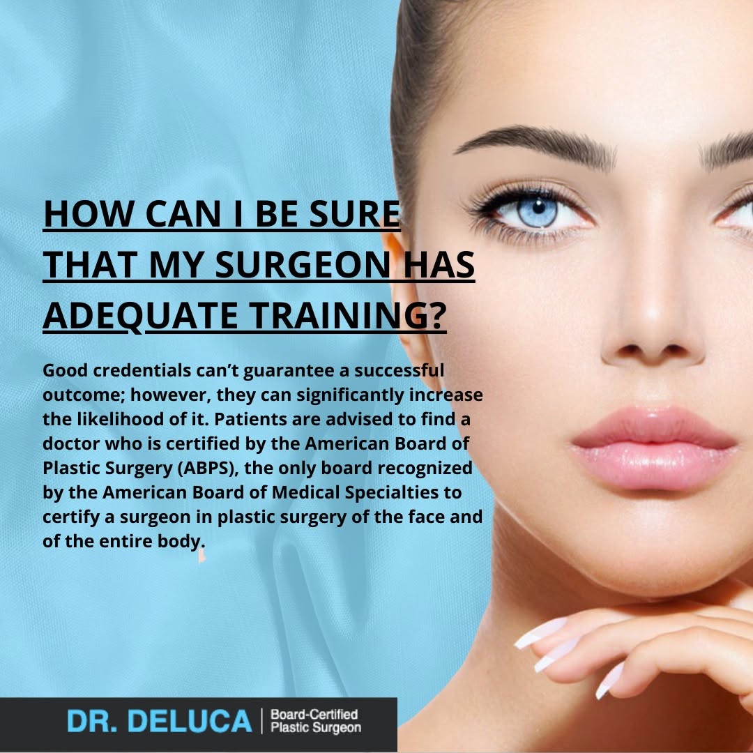 Instagram post by Dr. Louis DeLuca: Good credentials can't guarantee a successful outcome; however, they can significantly increase the likelihood of it. Patients are advised t…