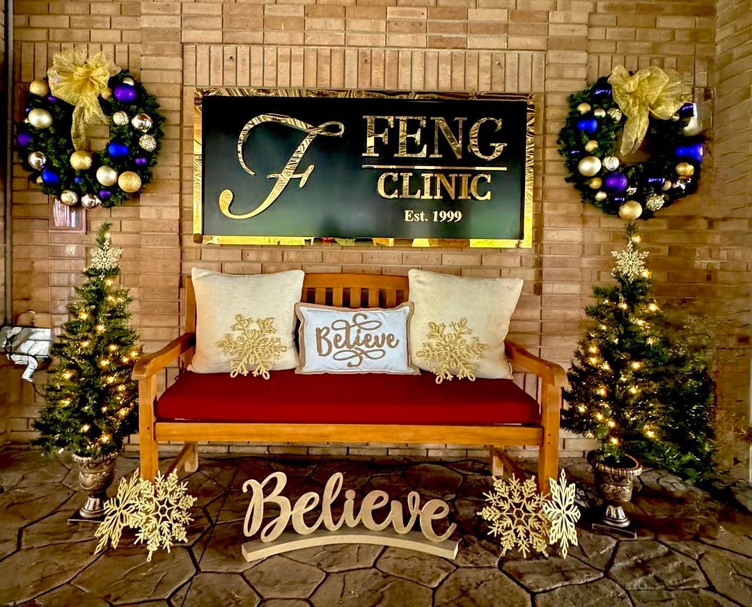 Instagram post by Dr. Lu-Jean Feng: From our Feng Clinic Family to yours… a very Merry Christmas and a very Happy Hanukkah - and here’s to a beyond blessed 2025! #thelu-jeanfen…