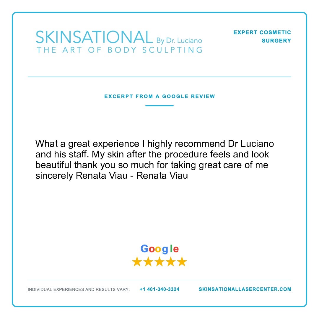 Instagram post by Dr. Luciano Sztulman: What a great experience I highly recommend Dr Luciano and his staff. My skin after the procedure feels and look beautiful thank you so much …