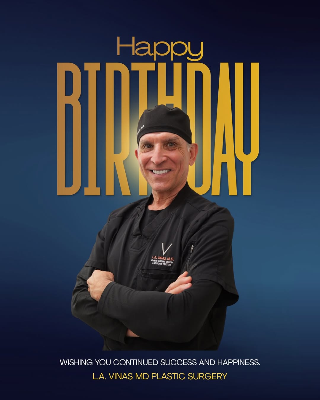 Instagram post by Dr. Luis A. Vinas: Happy Birthday to Dr. Viñas! 🎉💉 The entire L.A. Viñas, MD team wishes you your best year yet!!! Filled with happiness, success, and many m…