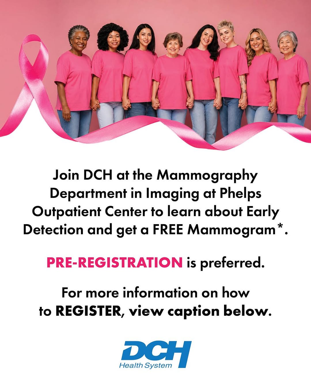 Instagram post by Dr. Luis R. Pernia: Early detection saves lives. DCH is offering free breast cancer screenings throughout October for eligible women in our service area. To lea…