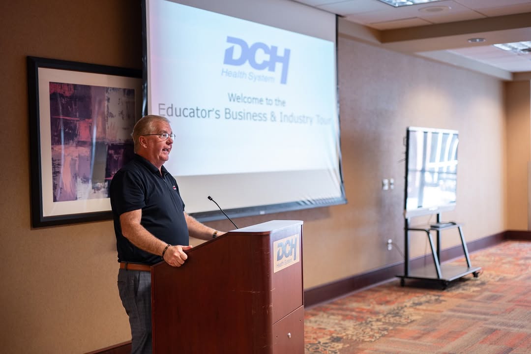 Instagram post by Dr. Luis R. Pernia: We were honored to welcome West Alabama Works and local high school counselors and educators to DCH Health System for an inspiring event foc…