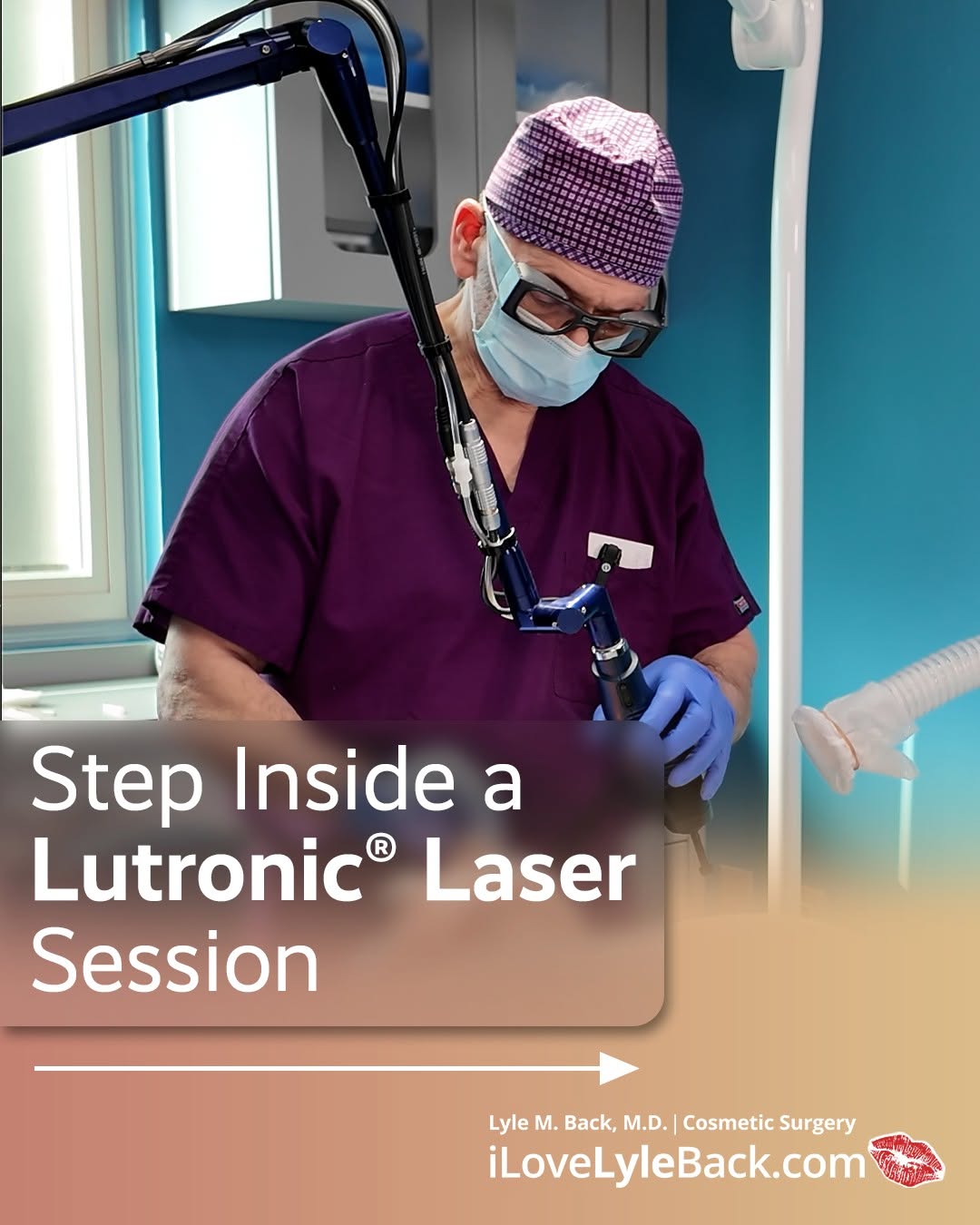 Instagram post by Dr. Lyle M. Back: ✨ Step inside a Lutronic® Laser Facial Rejuvenation treatment and see how smoother, firmer, more radiant skin is achieved. Using advanced fr…