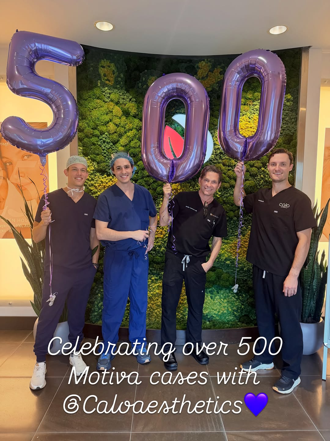 Instagram post by Dr. M. Bradley Calobrace: What an incredible milestone! Dr. Calobrace and his team at CaloAesthetics have implanted over 1000 Motiva devices. Remarkable surgeons in L…
