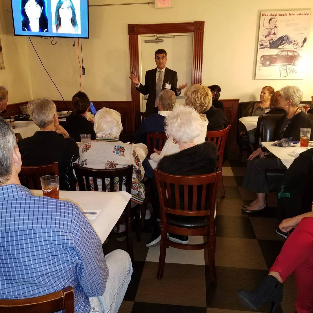 Instagram post by Dr. M. Sadi Erfani: A full house at Milton's! Dr. Erfani speaks!! Special thanks to our Malorie and Monica for making the magic happen!! #msadierfanimd #drerfan…