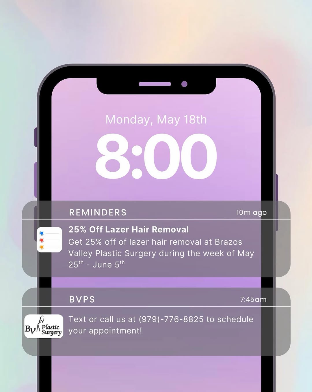 Instagram post by Dr. Malcolm Rude: Reminder!!! 25% off laser hair removal the week of May 25-June 5th!
