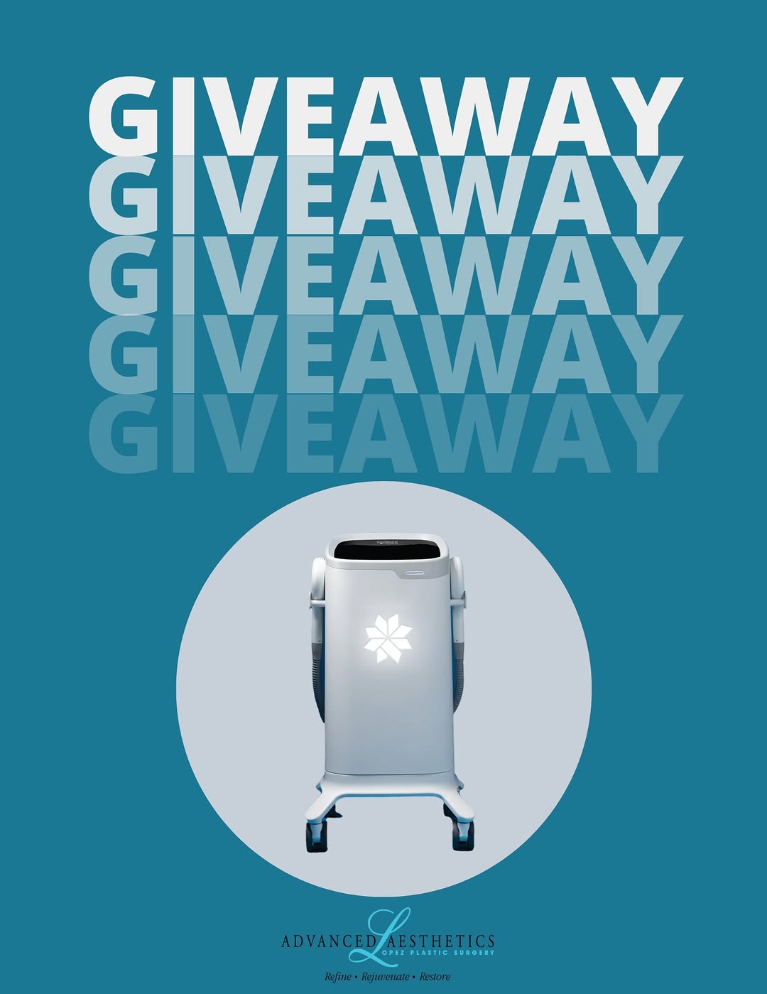 Instagram post by Dr. Manuel A. Lopez: ✨ YOUR TONE. YOUR TREATMENT. YOUR GIVEAWAY. ✨ It’s time to turn up the tone with Cooltone! 💙 We’re giving ONE lucky winner 4 CoolTone® trea…