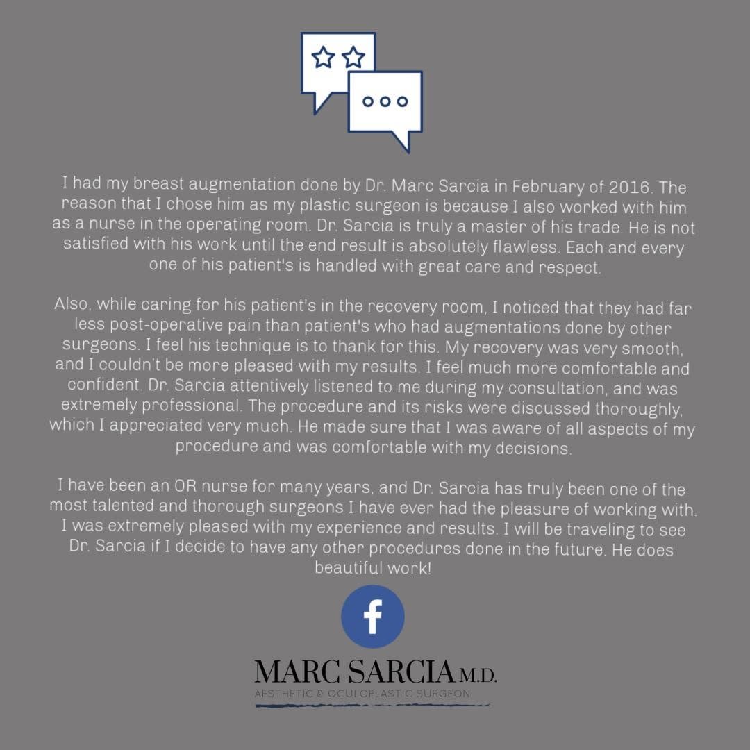 Instagram post by Dr. Marc A. Sarcia: With every patient that I come in contact with, I want them to feel comfortable and confident in knowing that I go above and beyond for them…