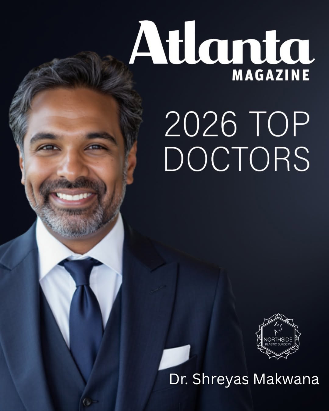 Instagram post by Dr. Marc Klein: We are incredibly proud to announce that Dr. Makwana has been named a 2026 Top Doctor by Atlanta Magazine. This is a prestigious honor that …