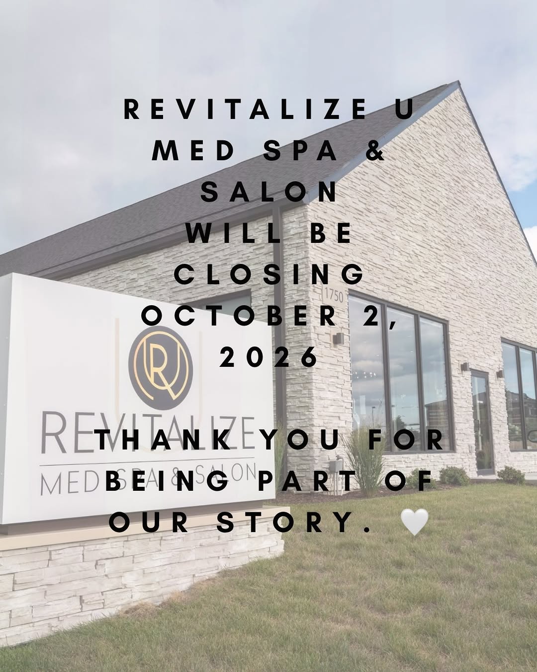 Instagram post by Dr. Marc Polacco: A Message to Our Revitalize U Community 🤍 After much thought and consideration, we have made the difficult decision to close the doors of R…