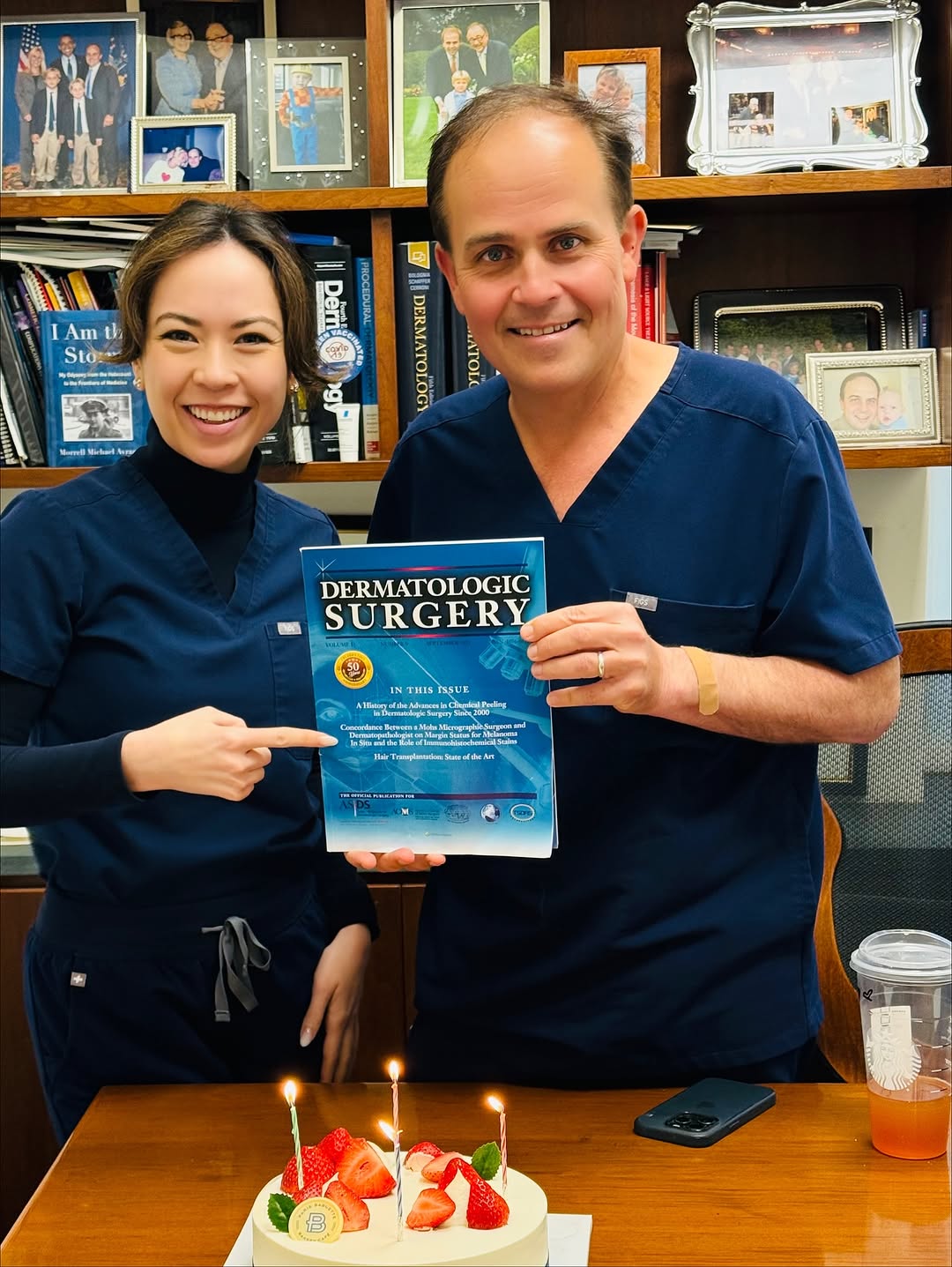 Instagram post by Dr. Marc R. Avram: ✨📚 Honored to have our work on hair restoration featured on the front cover of two journals this month! 🔹 Hair Transplantation: State of t…
