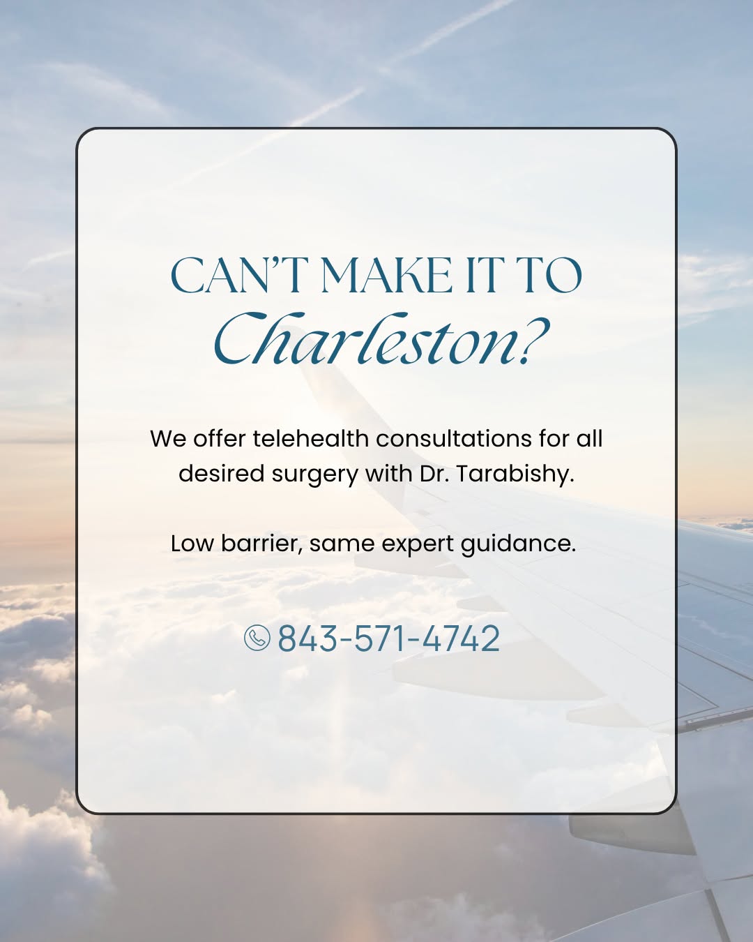 Instagram post by Dr. Marcelo Hochman: Want to book with us but live out-of-town? Schedule a tele-health consultation with us today to get all of your questions answered regarding…